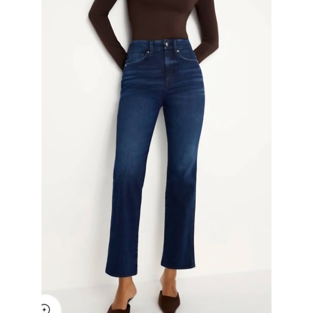 Good American - Dark Wash Straight Leg Jeans - Classic Denim Sz 14-18